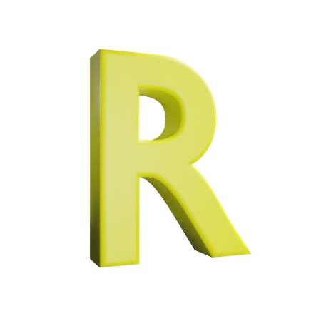 Letra r  3D Icon