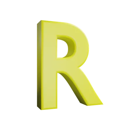 Letra r  3D Icon