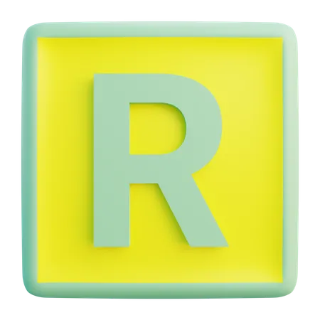 Letra r  3D Icon