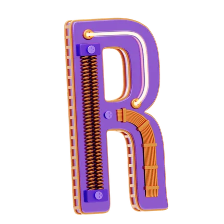 R 편지  3D Icon