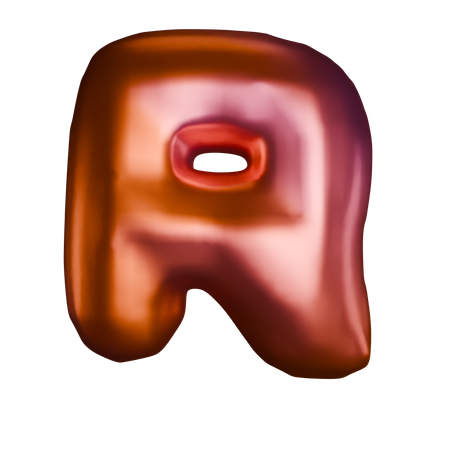 R 편지  3D Icon