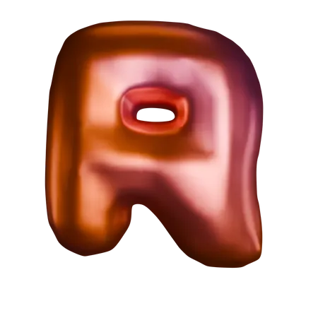 R 편지  3D Icon