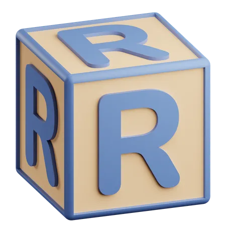 R Letter  3D Icon