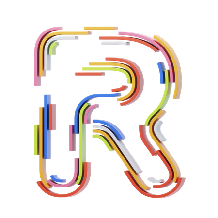 R Letter  3D Icon