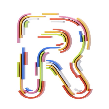 R Letter  3D Icon