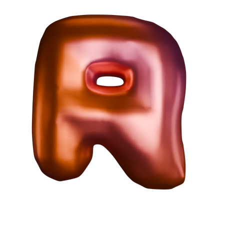 R Letter  3D Icon