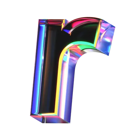 R Letter  3D Icon