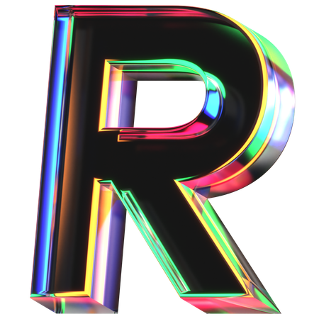 R Letter  3D Icon