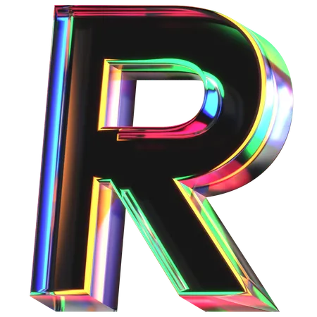 R Letter  3D Icon