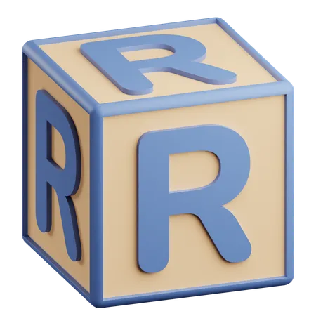 3 D R Letter Illustration 3D Icon