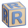 r letter 3d logo