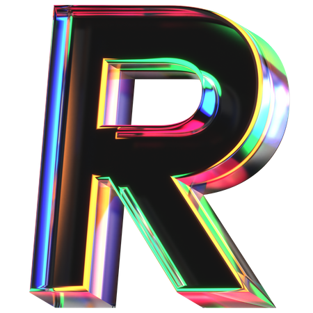 R 편지  3D Icon