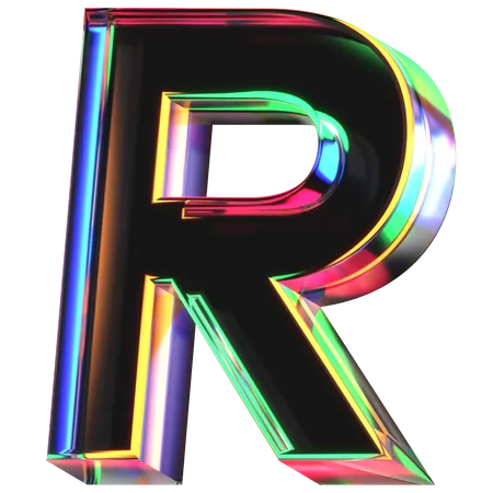 R 편지  3D Icon