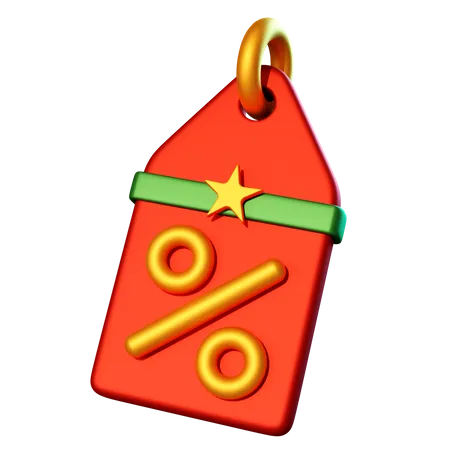 Étiquette de réduction de Noël  3D Icon