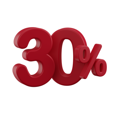 Rabatt 30%  3D Icon