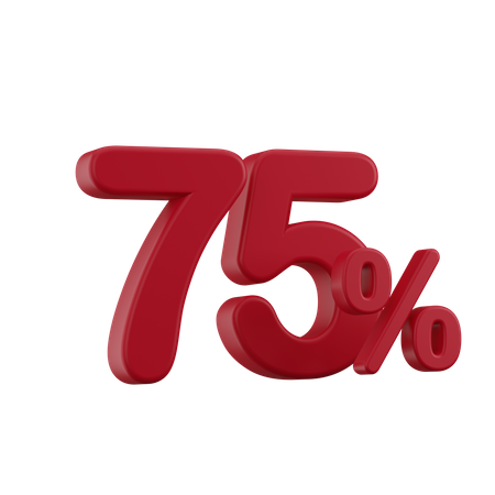 Rabatt 75%  3D Icon