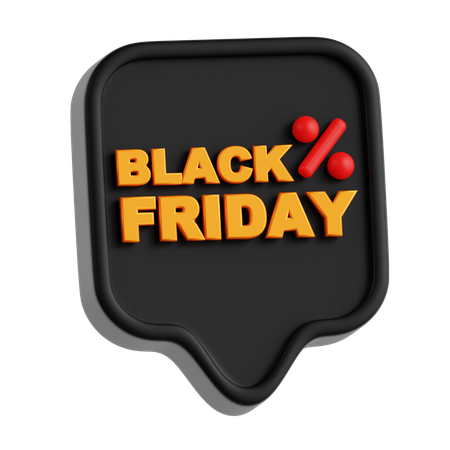 Rabatt Black Friday  3D Icon