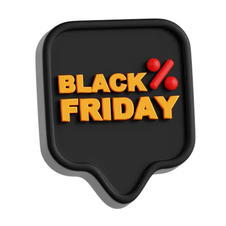 Rabatt Black Friday  3D Icon