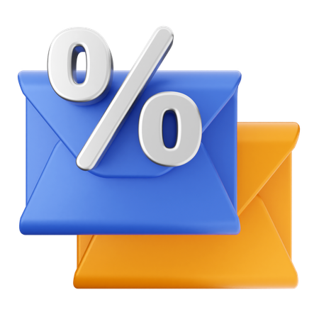 Rabatt-E-Mail-Nachricht  3D Icon