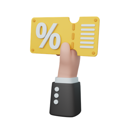Rabatt-Gutschein  3D Icon