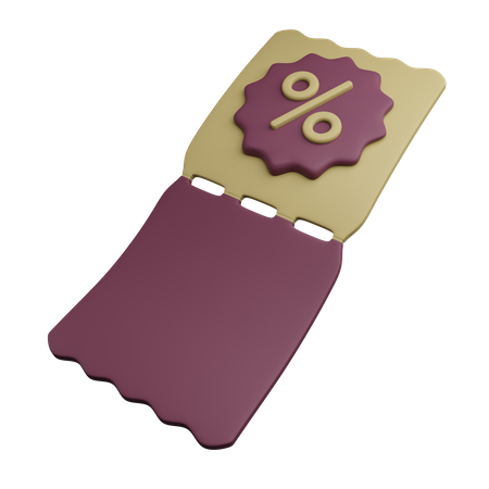 Rabattgutschein  3D Icon