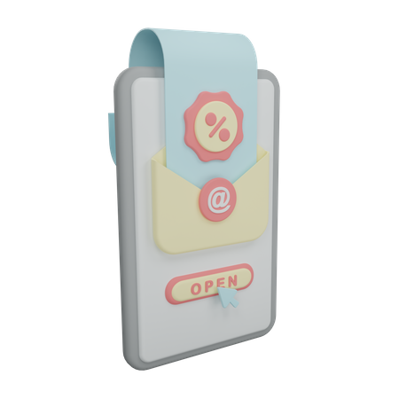 Rabatt-Mail  3D Icon