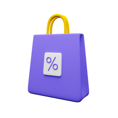 Rabatt tasche  3D Icon