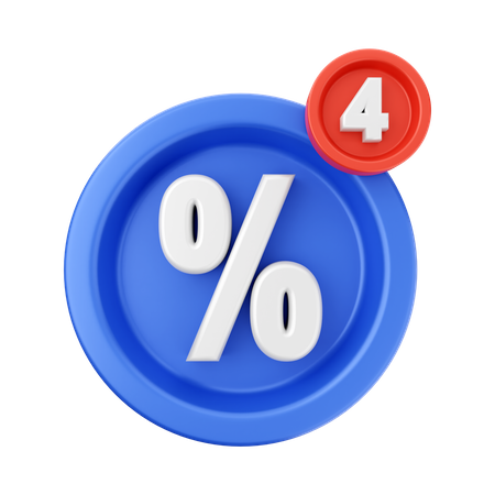 Rabattbenachrichtigung  3D Icon