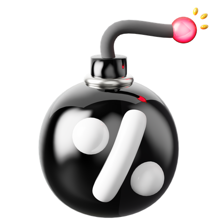 Rabatt bombe  3D Icon