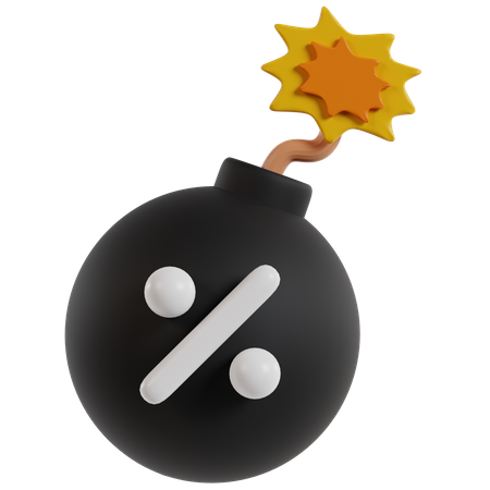 Rabatt bombe  3D Icon