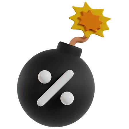 Rabatt bombe  3D Icon