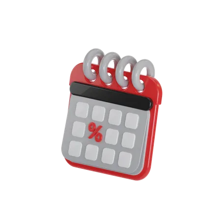 Rabattkalender  3D Icon