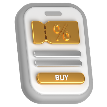 Ermäßigtes Ticket  3D Icon