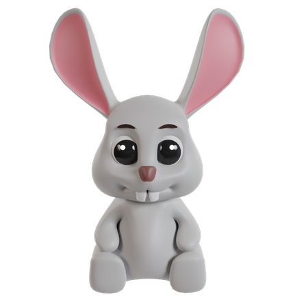 Rabbit  3D Icon