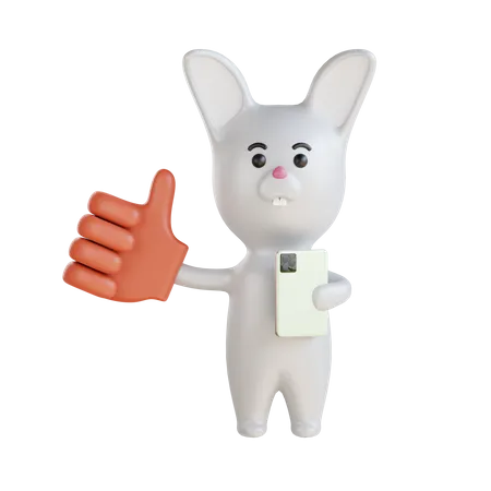 Rabbit  3D Illustration