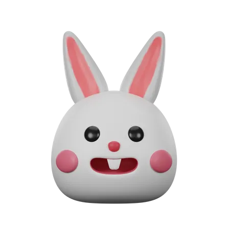 Rabbit Bunny Face  3D Icon