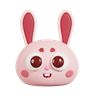 3d rabbit bunny face logo