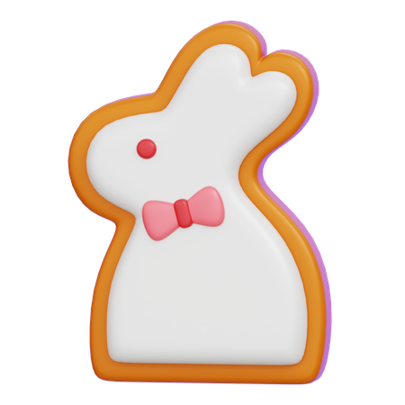 Rabbit Cookie  3D Icon