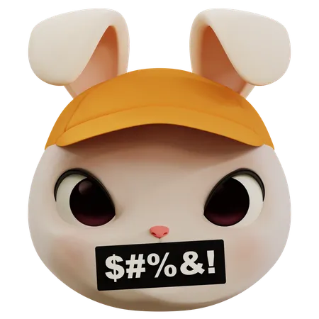 Rabbit Curse Emoji  3D Icon