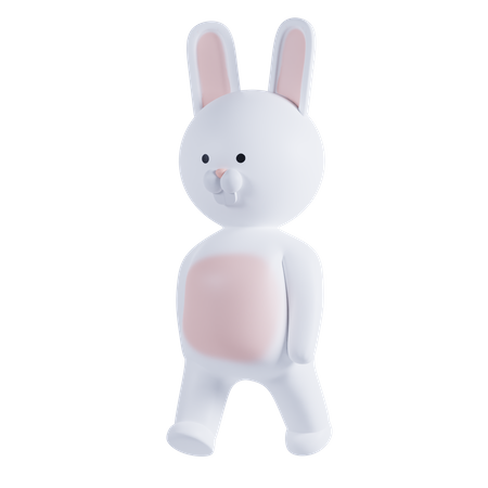 Rabbit Cute Pose  3D Illustration