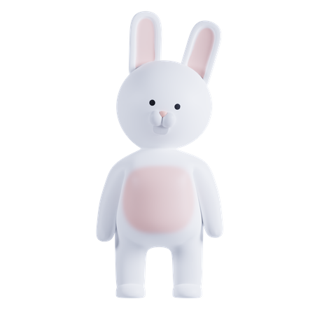 Rabbit Cute Pose  3D Illustration