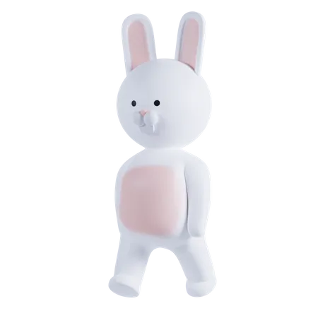 Rabbit Cute Pose 3D Illustration