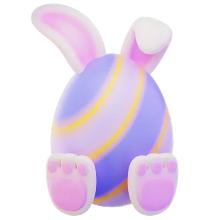 Rabbit Egg 3D Icon