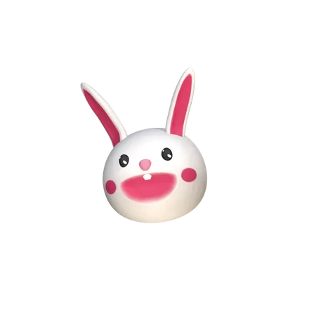 Rabbit Face  3D Icon