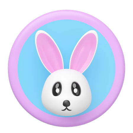 Rabbit Head  3D Icon