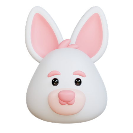 Rabbit Head  3D Icon