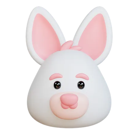 Rabbit Head  3D Icon