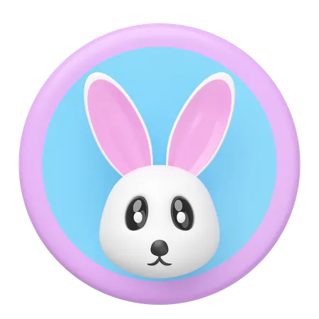 Rabbit Head  3D Icon