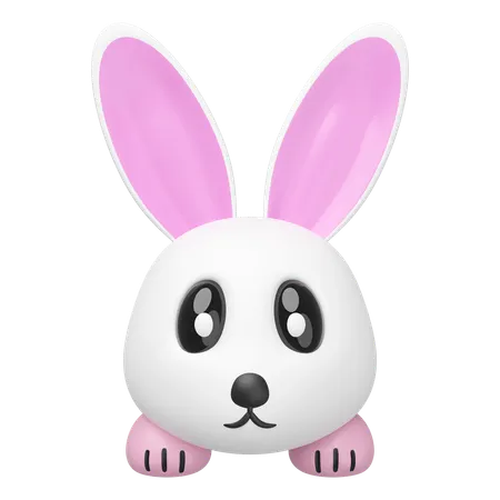 Rabbit Head  3D Icon