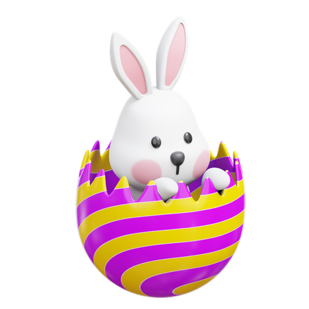 Rabbit in the Egg  3D Icon